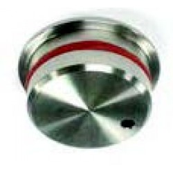 QLA Dissolution Basket Shafts: Basket Adapter Hub for Distek Standard Push-On Style Basket, 316 SS, Serialized