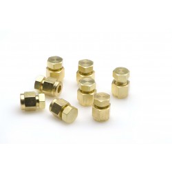 Long-term storage cap, brass, Â¼
