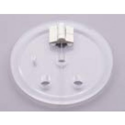 QLA Dissolution Vessel Covers: Clear Hinged Cover with Extra Hole for Stationary Basket for Distek Baths