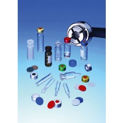 11mm Combination Seal: Aluminium Cap, clear lacquered, centre hole; Silicone white/PTFE blue, 55° shore A, 1.5mm, cross-slitted