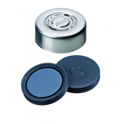 20mm Combination Seal: Aluminium Cap, plain, centre tear off; Pharma-Fix-Septa, Butyl/PTFE, 50° shore A, 3.0mm
