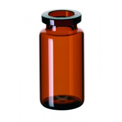 10ml Headspace-Vial, 46 x 22.5mm, amber glass, 1st hydrolytic class, DIN Crimp Neck, rounded bottom