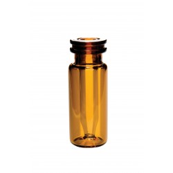 Crimp/Snap Vial 11mm, 0.3ml (12x32mm) Fused Insert, Amber