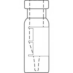 Crimp Neck Vial with integrated 0.2ml Micro-Insert, 32 x 11.6mm, clear glass, 1st hydrolytic class, label and filling lines