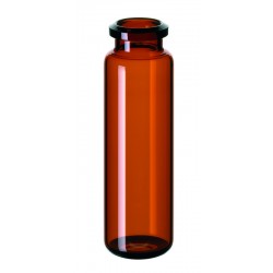 20ml Headspace-Vial, 75.5 x 23mm, amber glass, 1st hydrolytic class, rounded bottom