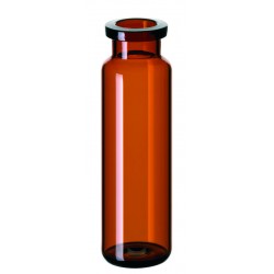 20ml Headspace-Vial, 75.5 x 22.5mm, amber glass, 1st hydrolytic class, DIN Crimp Neck, long neck, rounded bottom