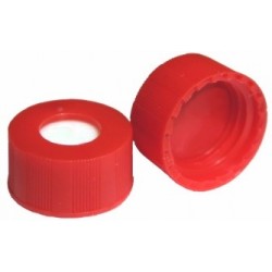 Vials, Caps and Closures: Short Thread Cap Red 9mm,