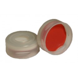 ST2500 .040" (1MM) Thick, red PTFE/white silicone inserted into clear 11mm snap cap