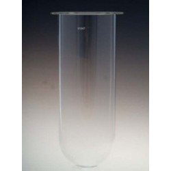 QLA Dissolution Vessels: 2000mL Amber Glass Vessel for Distek, No Ring, Serialized