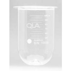 QLA Dissolution Vessels: 1000mL Clear Glass PEAK Vessel with Plastic Rim, Serialized