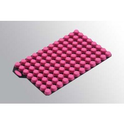 Micronic Pierceable TPE Capcluster Pink for capping 96 individual tubes