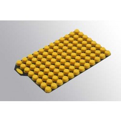 Micronic Pierceable TPE Capcluster Yellow for capping 96 individual tubes