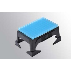 Micronic Screw Caps Red in re-usable cap carrier