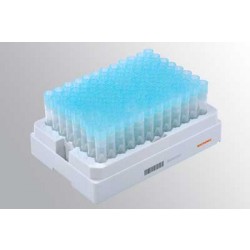 Micronic 1.40ml 2D Data-Matrix coded Screw Cap tubes V-bottom Snap in Roborack-96 White (Barcoded A1-H1 side)