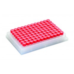 Microtitre Plate 96 Positions, Complete with 0.1ml Glass Micro-Inserts, pre-slit  cap