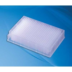 KX: Microplate, Deep Well Diamond Plate, 384 Well, Polypropylene, 240 ÂµL, Clear, Square Wells, Sterile, Individually Packaged