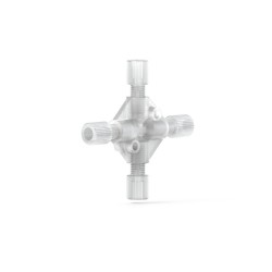 Adapters & Connectors: Cross for 1/16â OD Tubing, 1/4