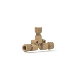 Adapters & Connectors: Tee for 1/8â OD Tubing, 1/4