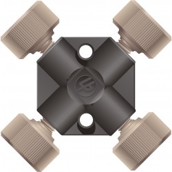 Adapters & Connectors: PEEK Cross, for 1/16