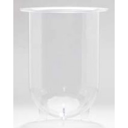 QLA Dissolution Vessels: 1000mL Amber Plastic Footed Vessel for Pharmatest