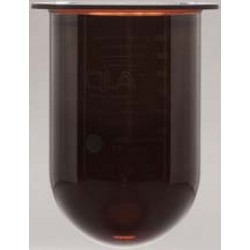 QLA Dissolution Vessels: 1000mL Amber Plastic Footed Vessel compatible with Agilent/VanKel/Varian
