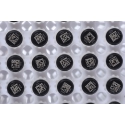 Micronic 0.50ml 2D Data-Matrix coded external threaded Screw Cap tubes precapped with Black Screw Caps in 96-L-rack (Barcoded A1-H1 and H1-H12 side) (Sterilised by Irradiation )