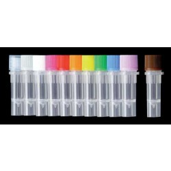 Corning Axygen: Tubes, Caps & Racks: Tube, 0.5ml Pre-Sterilized Screw Cap Tube, Self Standing, Red Caps attached with O-Rings