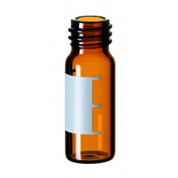 2ml Screw Neck Vial, 10-425 thread, 32 x 11.6mm, amber glass, 1st hydrolytic class, wide opening, label and filling lines