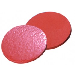 8mm Septa, Natural Rubber red-orange/TEF transparent, 60° shore A, 1.0mm