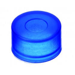 8mm PE Push-On Cap, blue, with thinned penetration area