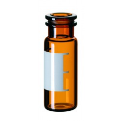 2ml Snap Ring Vial, 32 x 11.6mm, amber glass, 1st hydrolytic class, wide opening, label and filling lines