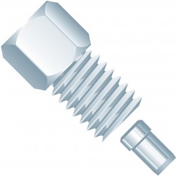 SST Fitting Nut, for 1/16" OD Tubing, 10-32 Coned, SST