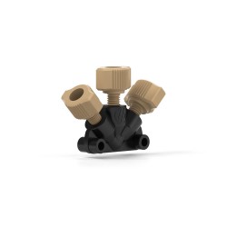 Adapters & Connectors: Static Mixing Tee, PEEKâ¢, 10µm SST Frit, 3-Port, for 1/16