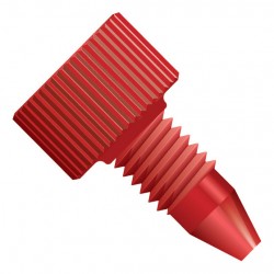 Plug, 10-32 Coned, Delrin, Red