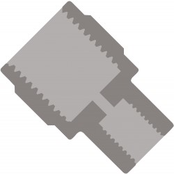 Adapters & Connectors: Threaded  Adapter, 1/2
