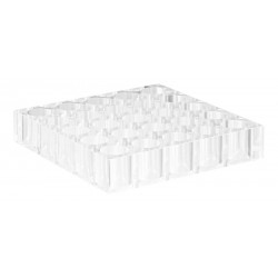 Vial-Rack, Acrylic (160 x 160 x 30mm), 25 cavities with a diameter of 24mm